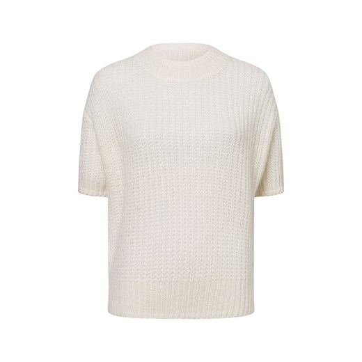 Marie Lund Damski sweter z dzianiny Marie Lund z mieszanki wełny Kobiety écru wypukły wzór tkaniny ze sklepu vangraaf w kategorii Swetry damskie - zdjęcie 178215895