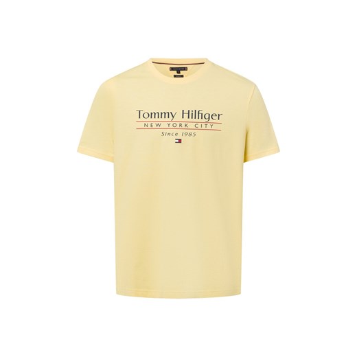 Tommy Hilfiger Koszulka męska Mężczyźni Bawełna żółty jednolity ze sklepu vangraaf w kategorii T-shirty męskie - zdjęcie 178215917