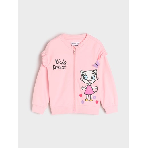 Sinsay - Bluza na zamek Kicia Kocia - różowy Sinsay 86 Sinsay