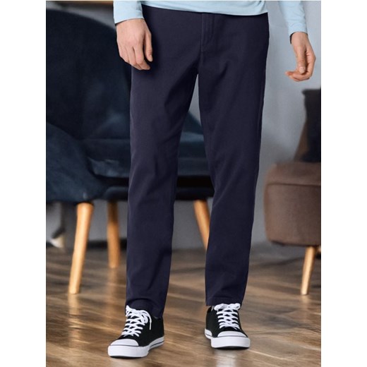 Sinsay - Spodnie chino slim - granatowy ze sklepu Sinsay w kategorii Spodnie męskie - zdjęcie 178217509
