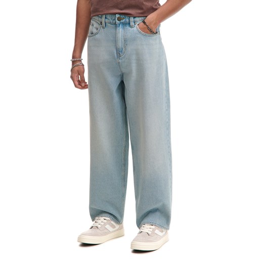 Cropp - Błękitne jeansy super baggy - niebieski ze sklepu Cropp w kategorii Jeansy męskie - zdjęcie 178217795