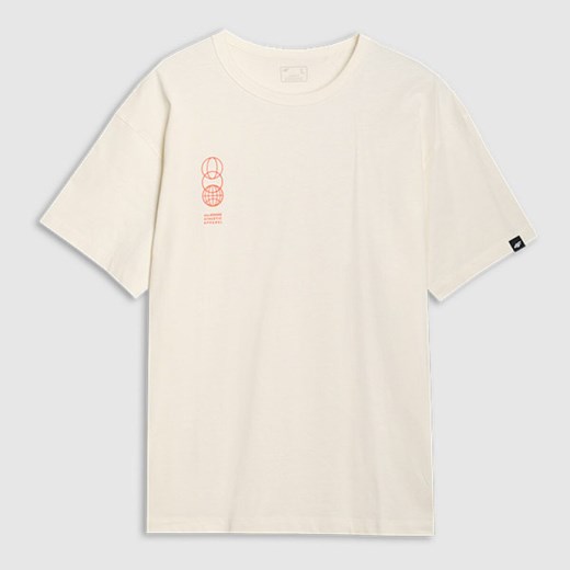 T-shirt męski 4F beżowy z krótkim rękawem
