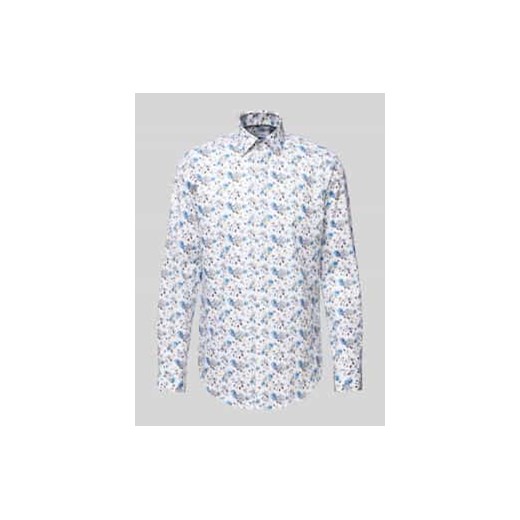 Koszula biznesowa o kroju slim fit z czystej bawełny ze sklepu Peek&Cloppenburg  w kategorii Koszule męskie - zdjęcie 178218747