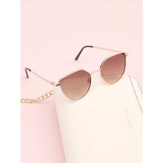 Sinsay - Okulary przeciwsłoneczne - złoty Sinsay One Size Sinsay