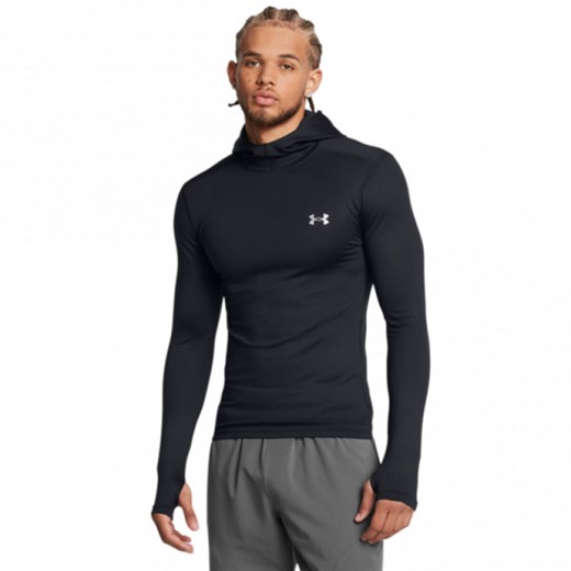 Męski longsleeve treningowy z kapturem Under Armour UA Cg Elite Scuba Hdy - czarny ze sklepu Sportstylestory.com w kategorii T-shirty męskie - zdjęcie 178220647