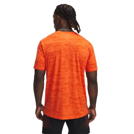 Męska koszulka treningowa Under Armour Vanish Energy Printed SS - pomarańczowa ze sklepu Sportstylestory.com w kategorii T-shirty męskie - zdjęcie 178220828