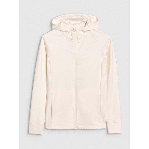 Damska bluza treningowa 4F 4FRSS25TFSWF467 - biała ze sklepu Sportstylestory.com w kategorii Bluzy damskie - zdjęcie 178220975