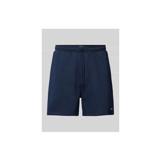 Szorty dreasowe o kroju regular fit z mieszanki wełny z alpaki z wyhaftowanym logo ze sklepu Peek&Cloppenburg  w kategorii Spodenki męskie - zdjęcie 178221147
