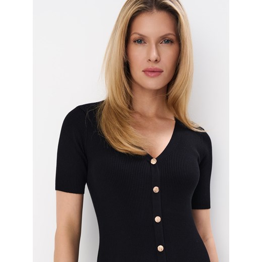 Mohito - Swetrowa sukienka midi - czarny Mohito XS Mohito