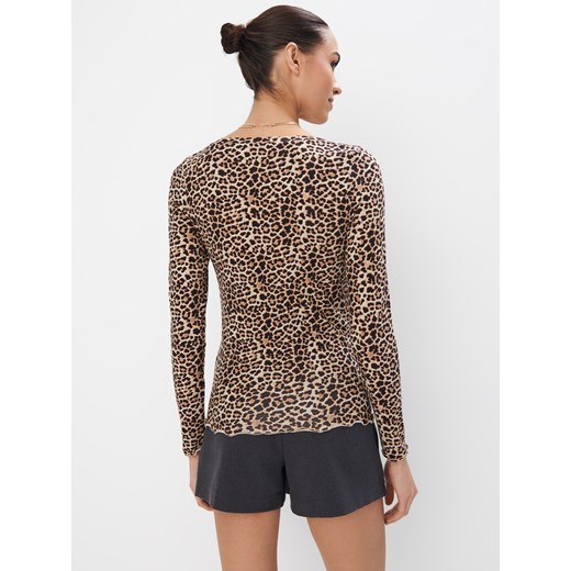 Mohito - Dopasowana bluzka w panterkę - wielobarwny Mohito S Mohito