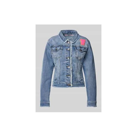 Kurtka jeansowa z naszywką z logo model ‘PETTY’ ze sklepu Peek&Cloppenburg  w kategorii Kurtki damskie - zdjęcie 178226267