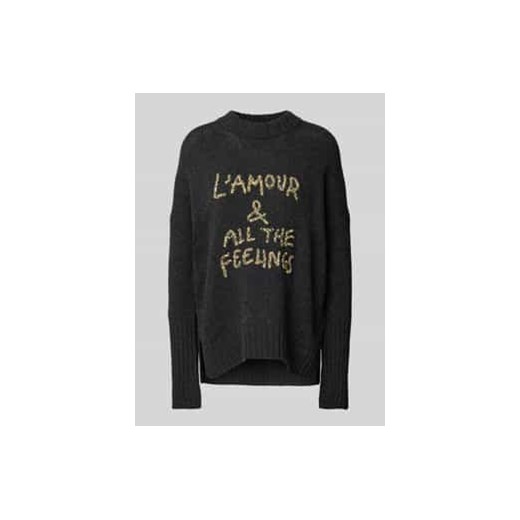 Sweter o kroju oversized z dzianiny z wełny lana model ‘MALTA’ ze sklepu Peek&Cloppenburg  w kategorii Swetry damskie - zdjęcie 178226327
