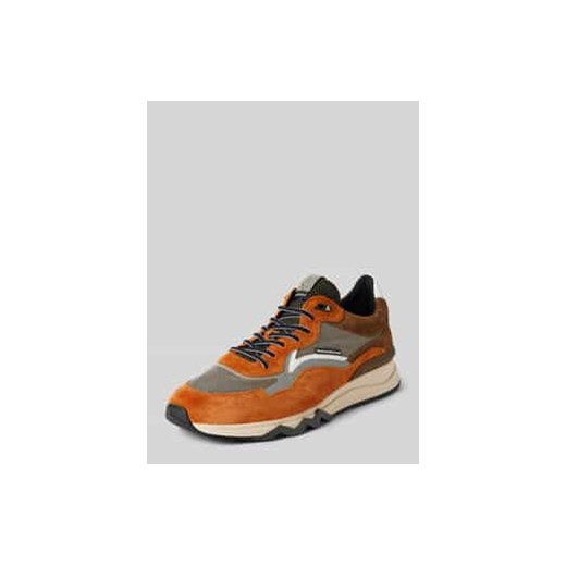 Sneakersy skórzane z naszywką z logo model ‘De Zager’ ze sklepu Peek&Cloppenburg  w kategorii Buty sportowe męskie - zdjęcie 178226388
