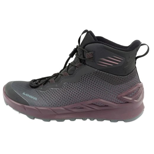 Buty trekkingowe Lowa Merger Mid 320432 z membraną czarne ze sklepu ButyModne.pl w kategorii Buty trekkingowe dziecięce - zdjęcie 178226835