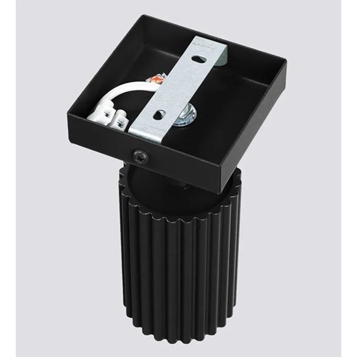 Czarny metalowy kinkiet karbowany - D290-Avium Lumes One Size Edinos.pl