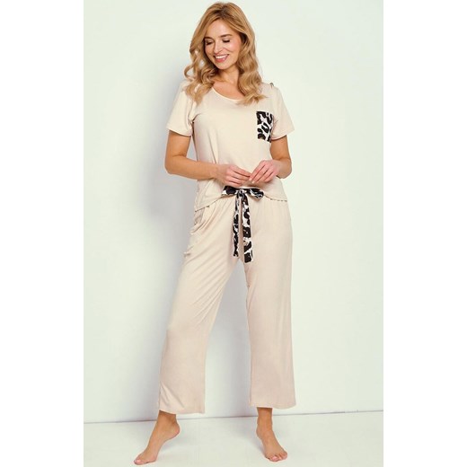 Dwuczęściowa piżama damska Hazel 3337, Kolor beżowy, Rozmiar S, Taro ze sklepu Intymna w kategorii Piżamy damskie - zdjęcie 178228716