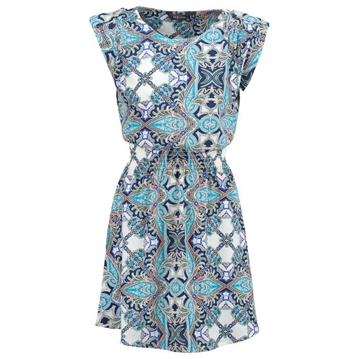 New Look Sukienka letnia blue zalando niebieski abstrakcyjne wzory