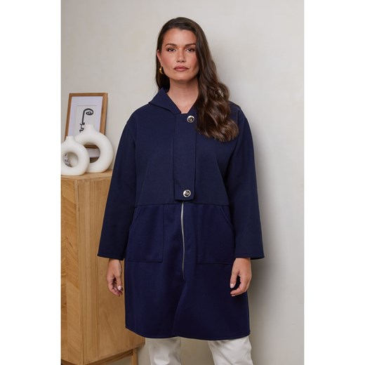 Curvy Lady Płaszcz w kolorze granatowym Curvy Lady 44/46 okazja Limango Polska