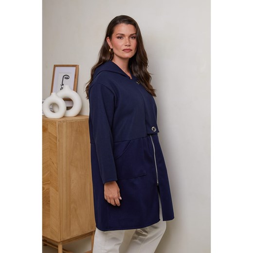 Curvy Lady Płaszcz w kolorze granatowym Curvy Lady 44/46 promocja Limango Polska
