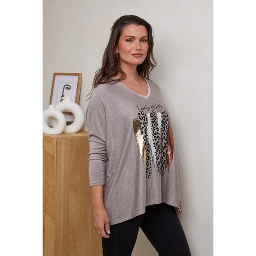 Curvy Lady Sweter w kolorze jasnobrązowym Curvy Lady 44/46 okazja Limango Polska