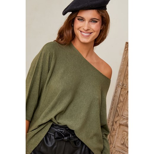 Joséfine Sweter &quot;Eudoxie&quot; w kolorze khaki Joséfine M okazja Limango Polska