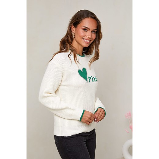 Soft Cashmere Sweter w kolorze białym Soft Cashmere 38/40 Limango Polska okazja