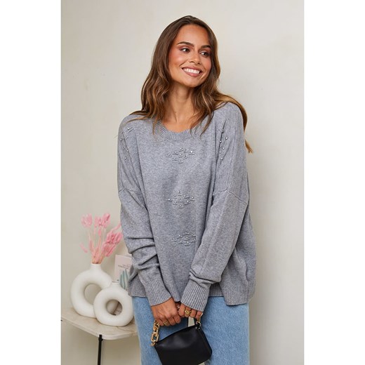 Soft Cashmere Sweter w kolorze szarym Soft Cashmere 38/40 wyprzedaż Limango Polska