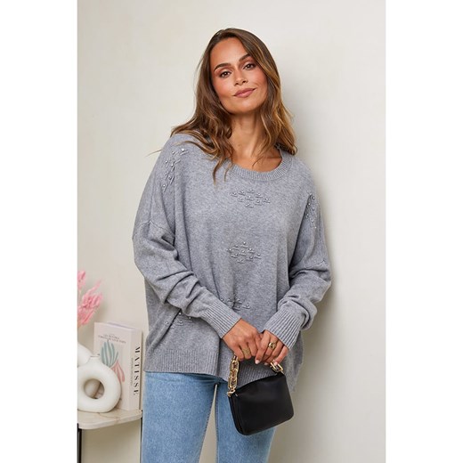Soft Cashmere Sweter w kolorze szarym Soft Cashmere 38/40 wyprzedaż Limango Polska