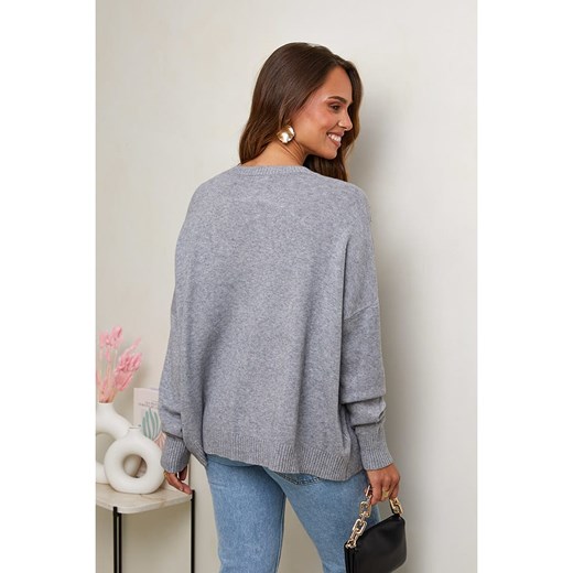 Soft Cashmere Sweter w kolorze szarym Soft Cashmere 38/40 okazja Limango Polska