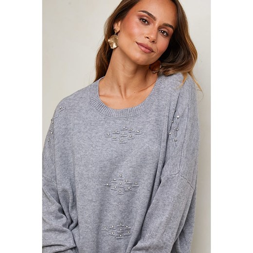 Soft Cashmere Sweter w kolorze szarym Soft Cashmere 38/40 promocja Limango Polska
