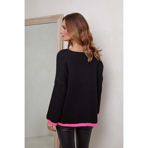 Joséfine Sweter &quot;Moona&quot; w kolorze różowo-czarnym Joséfine S okazyjna cena Limango Polska