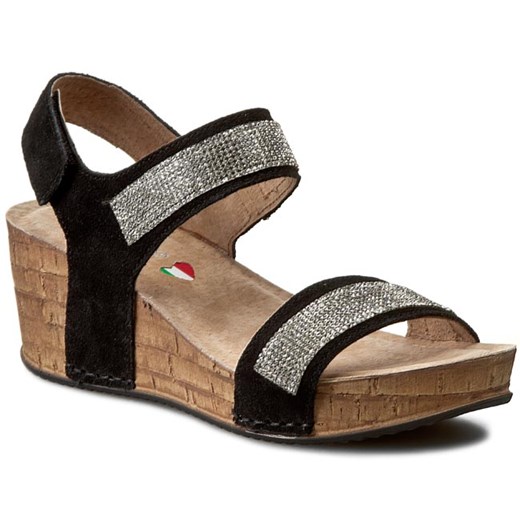 Sandały VENEZIA - 7791 Vesu Nero eobuwie-pl brazowy casual