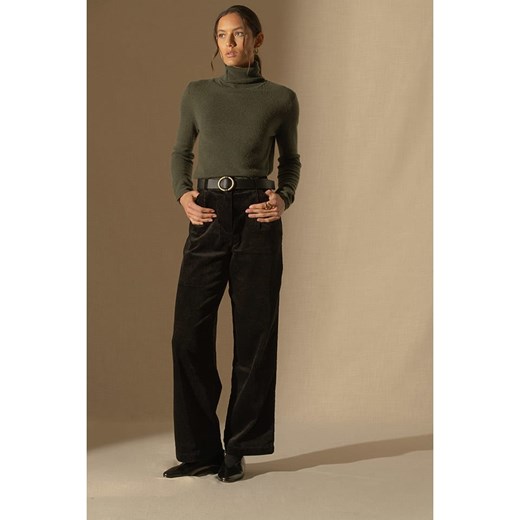 Perfect Cashmere Kaszmirowy golf &quot;Ashley&quot; w kolorze khaki ze sklepu Limango Polska w kategorii Swetry damskie - zdjęcie 178232638