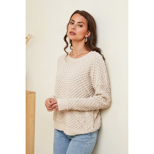 Soft Cashmere Sweter w kolorze beżowym Soft Cashmere 34/36 wyprzedaż Limango Polska