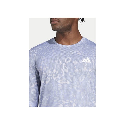 adidas Koszulka techniczna Own the Run 3-Stripes JD7770 Niebieski Regular Fit L MODIVO