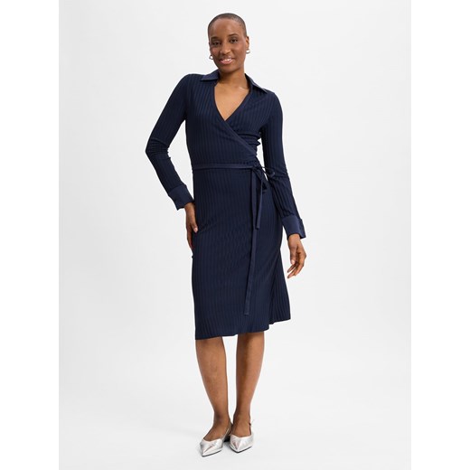 BOSS Sukienka damska - Ellarie Kobiety Sztuczne włókno granatowy jednolity - id: 734364-0001-09970 - marki BOSS HUGO BOSS - 178241148 BOSS Sukienka damska - Ellarie Kobiety Sztuczne włókno granatowy jednolity ze sklepu vangraaf w kategorii Sukienki - zdjęcie 178241148