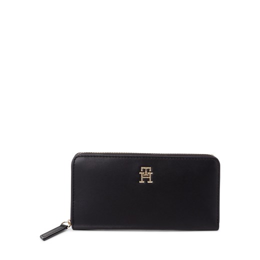 Tommy Hilfiger Portfel damski Tommy Hilfiger Kobiety Sztuczne włókno czarny jednolity ze sklepu vangraaf w kategorii Portfele damskie - zdjęcie 178241167
