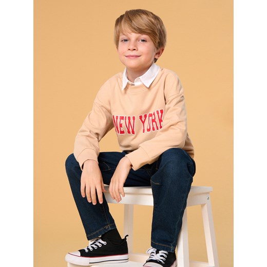 Sinsay - Bluzy z napisem 2 pack - kremowy Sinsay 140 Sinsay