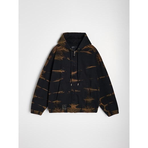 Sinsay - Kurtka z kapturem - czarny Sinsay 3XL Sinsay