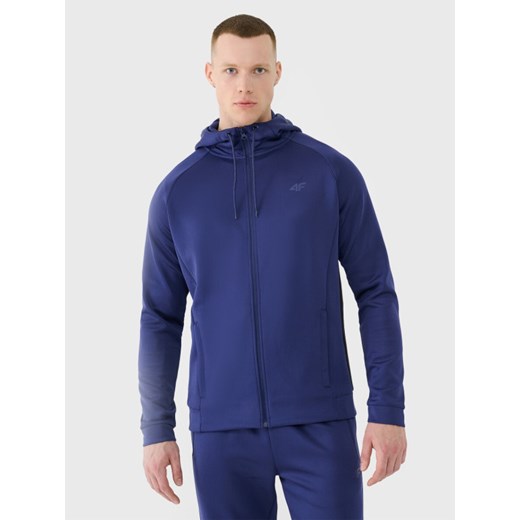 Męska bluza treningowa 4F 4FWSS25TFSWM513 - granatowa ze sklepu Sportstylestory.com w kategorii Bluzy męskie - zdjęcie 178243629