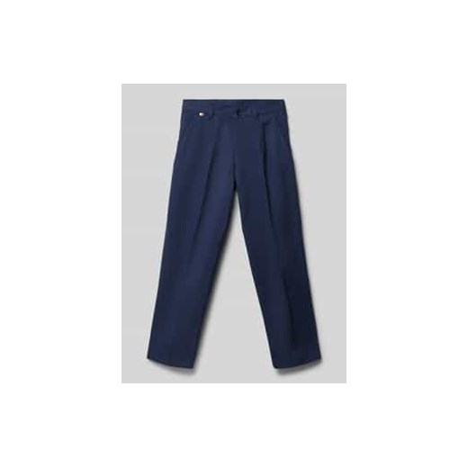 Chinosy o kroju slim fit z zakładkami w pasie ze sklepu Peek&Cloppenburg  w kategorii Spodnie chłopięce - zdjęcie 178243705