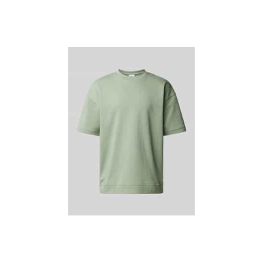 T-shirt o kroju oversized z okrągłym,prążkowanym dekoltem ze sklepu Peek&Cloppenburg  w kategorii T-shirty męskie - zdjęcie 178244368