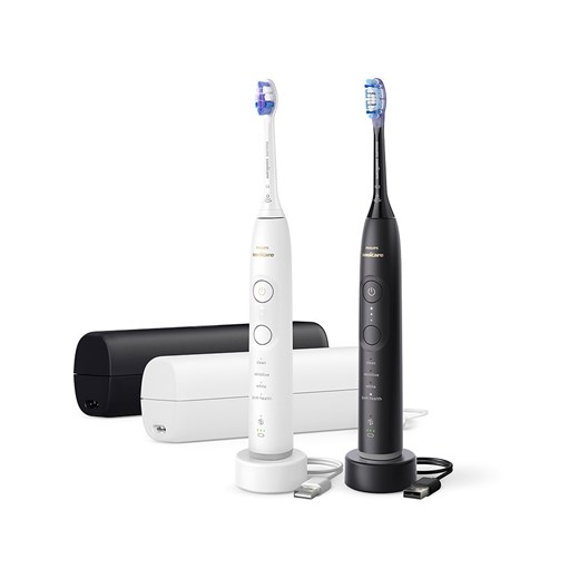 Philips Szczoteczki soniczne (2 szt.) &quot;Sonicare 7100&quot; w kolorze czarno-białym ze sklepu Limango Polska w kategorii Szczoteczki do zębów - zdjęcie 178244595