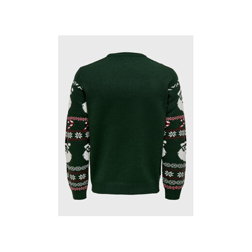 Only & Sons Sweter Xmas Santa 22023994 Zielony Regular Fit Only & Sons L MODIVO