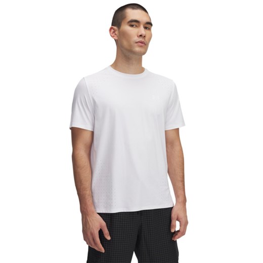 Męska koszulka do biegania Under Armour UA Launch Elite - biała ze sklepu Sportstylestory.com w kategorii T-shirty męskie - zdjęcie 178253257