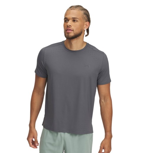 Męska koszulka do biegania Under Armour UA Launch Elite - szara ze sklepu Sportstylestory.com w kategorii T-shirty męskie - zdjęcie 178253335