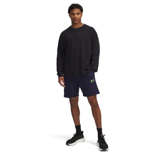 Męskie spodenki dresowe Under Armour UA Icon Fleece Short Taping - granatowe ze sklepu Sportstylestory.com w kategorii Spodenki męskie - zdjęcie 178253375