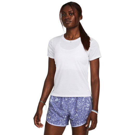Damska koszulka do biegania Under Armour UA Launch Shortsleeve - biała ze sklepu Sportstylestory.com w kategorii Bluzki damskie - zdjęcie 178253417