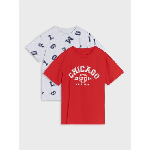 Sinsay - Koszulki 2 pack - czerwony ze sklepu Sinsay w kategorii T-shirty chłopięce - zdjęcie 178253889