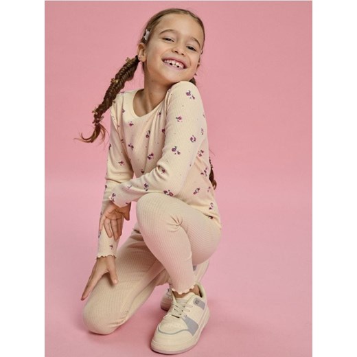 Sinsay - Legginsy 2 pack z prążkowanej dzianiny - wielobarwny ze sklepu Sinsay w kategorii Spodnie dziewczęce - zdjęcie 178253897